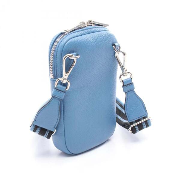 Prada Mini Shoulder Bag, Leather, Men's/Women's, Blue, 1BP027 - Picture 2 of 6